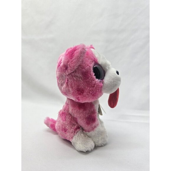 Ty Beanie Boo “Romeo” the Pink Dog Holding Heart (6 inch) Vintage Beanies - Picture 7 of 12